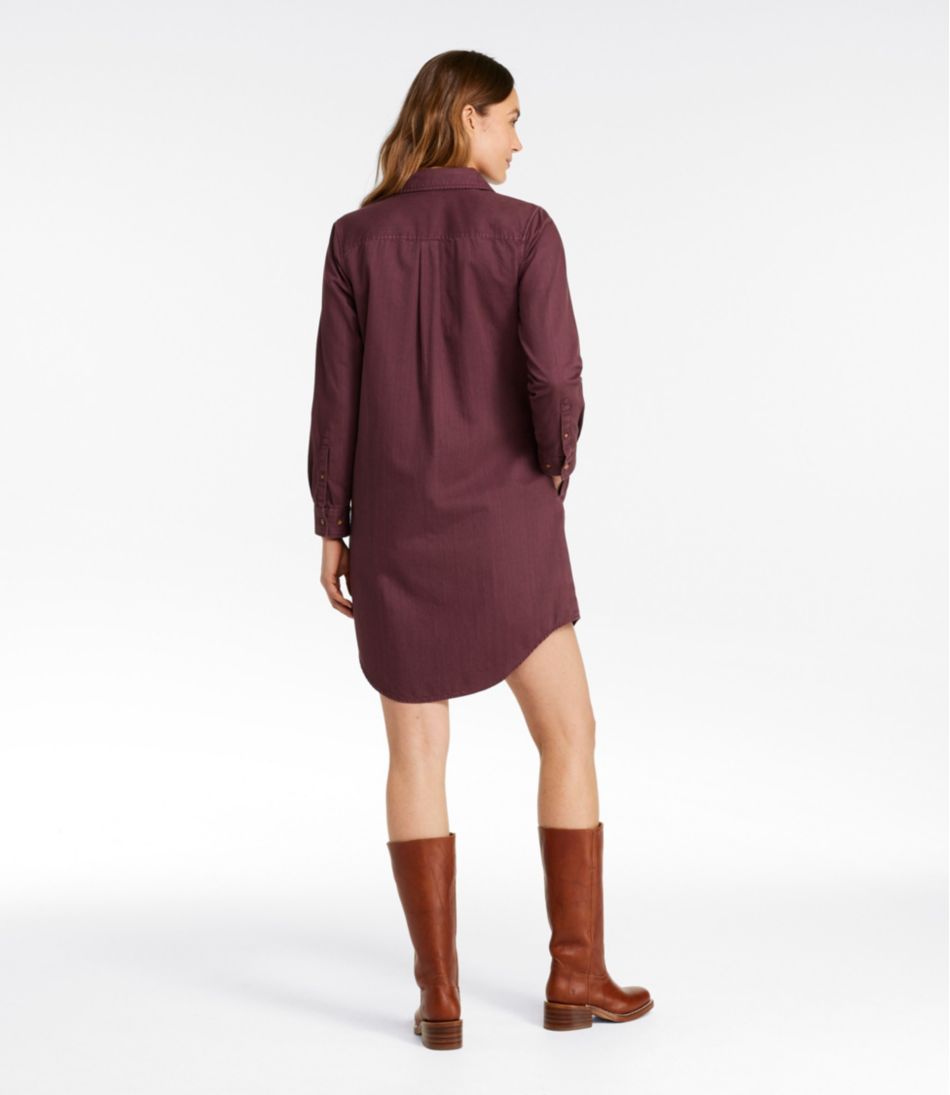 Women's L.L. Bean Heritage Washed Denim Shirt Dress, Garment-Dye | L.L.Bean