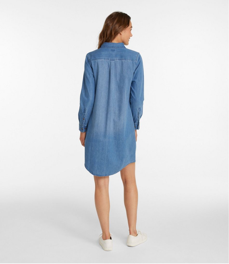 Women's L.L. Bean Heritage Washed Denim Shirt Dress | L.L.Bean