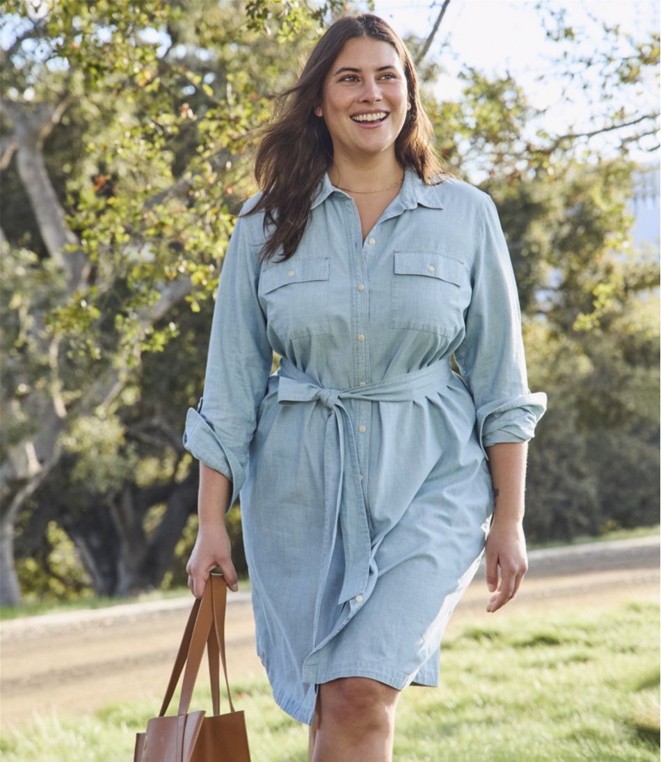 Women's Signature Camp Shirt Dress, Button-Front | L.L.Bean