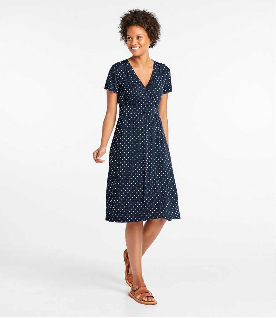Women's Summer Knit Dress, Short-Sleeve Print | L.L.Bean