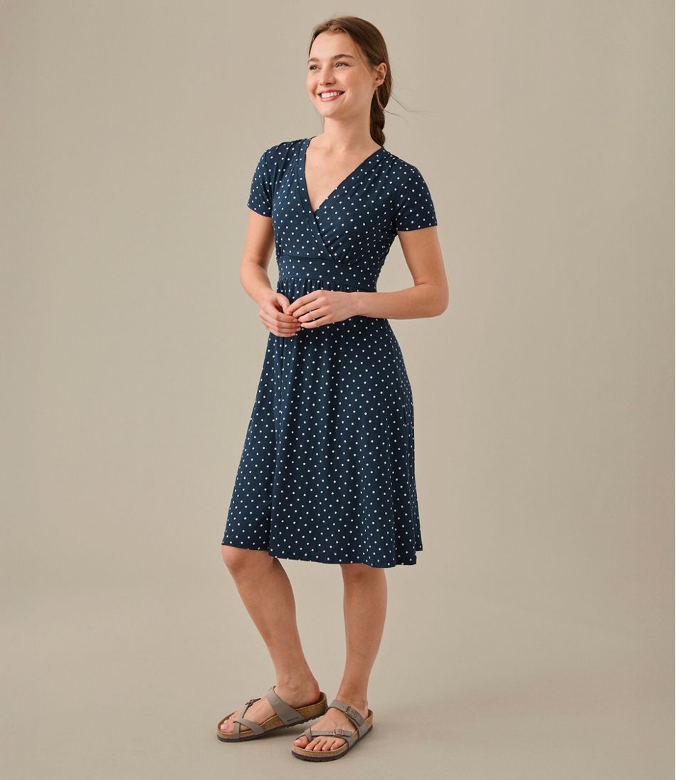 Women's Summer Knit Dress, Short-Sleeve Print | L.L.Bean