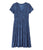 Deep Blue Linear Floral