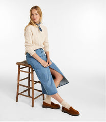 Women's Signature Heritage Denim Midi Skirt | L.L.Bean