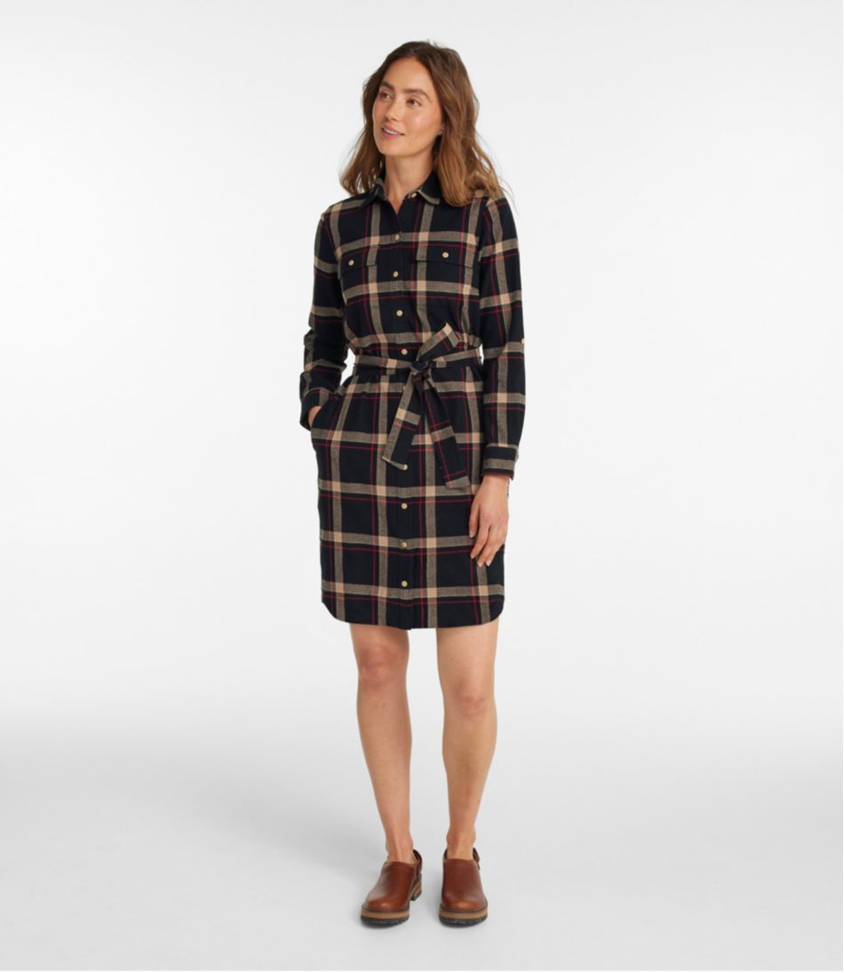 Women's Signature Camp Flannel Shirt Dress, Button-Front | L.L.Bean