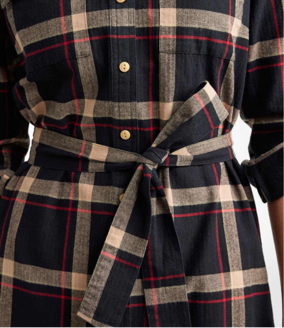 Women's Signature Camp Flannel Shirt Dress, Button-Front | L.L.Bean