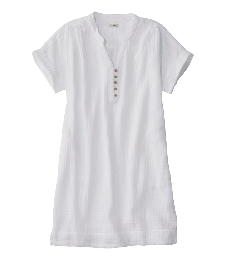 Women's Cloud Gauze Short-Sleeve Shift Dress | L.L.Bean