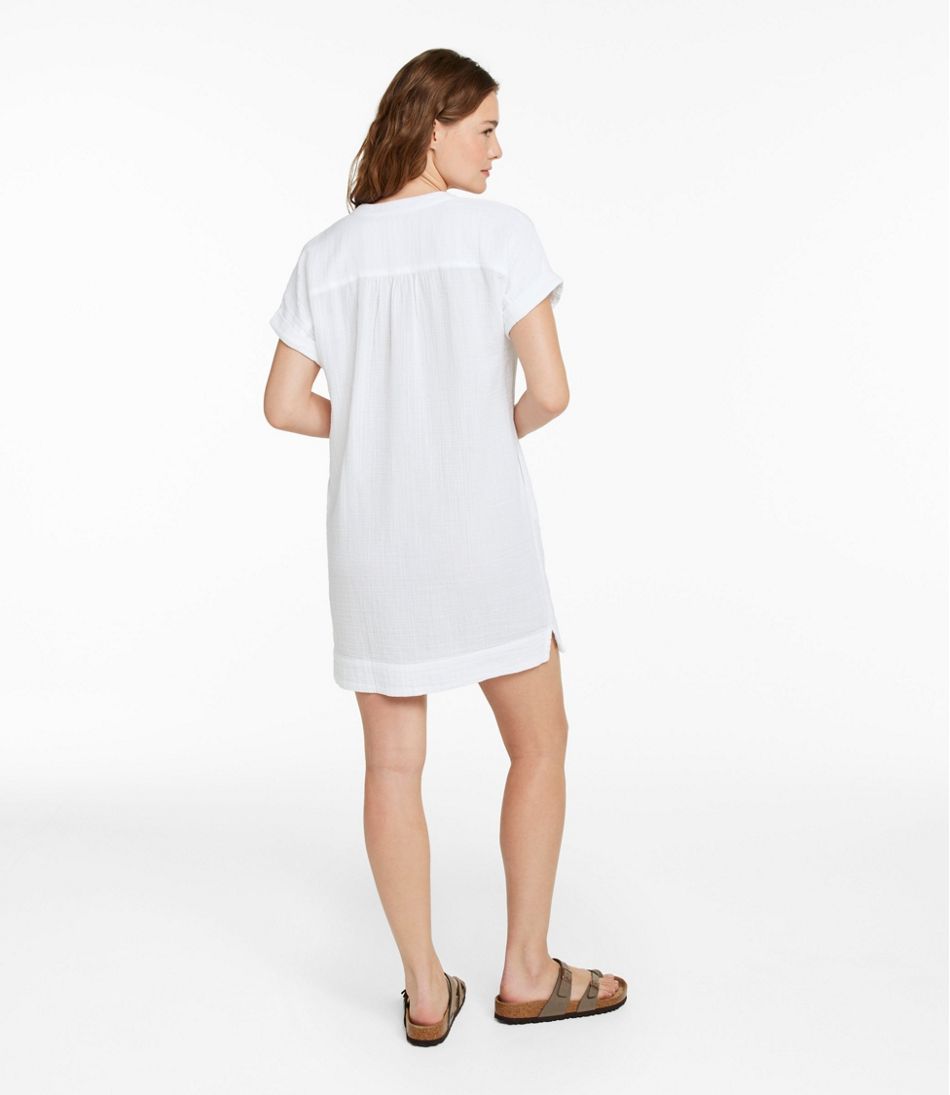 Women's Cloud Gauze Short-Sleeve Shift Dress | L.L.Bean