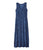 Deep Blue Linear Floral