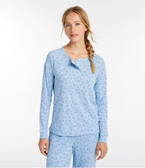 Women's Restorative Sleepwear, Long-Sleeve Henley Print | L.L.Bean