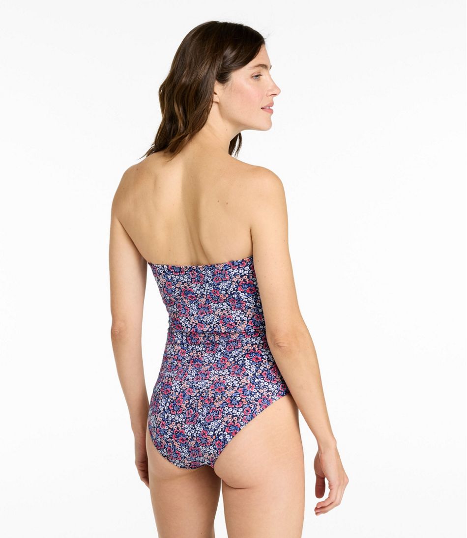Women's Coastal Essentials Swimwear, Bandeau Tanksuit Print | L.L.Bean