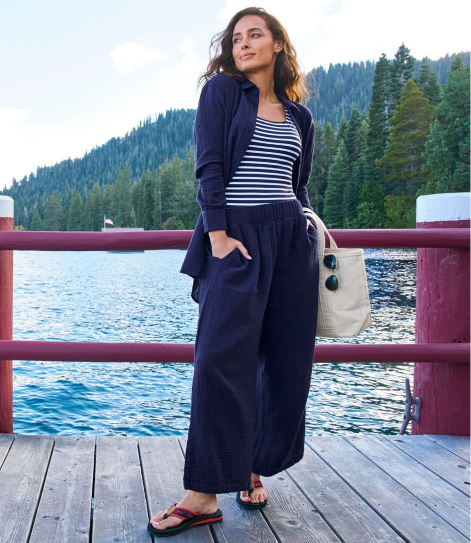 Women's Cloud Gauze Wide-Leg Pants | L.L.Bean