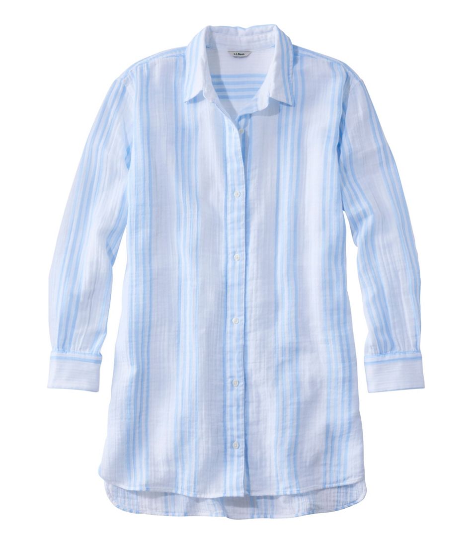 Women's Cloud Gauze Cover-Up Shirt, Stripe | L.L.Bean