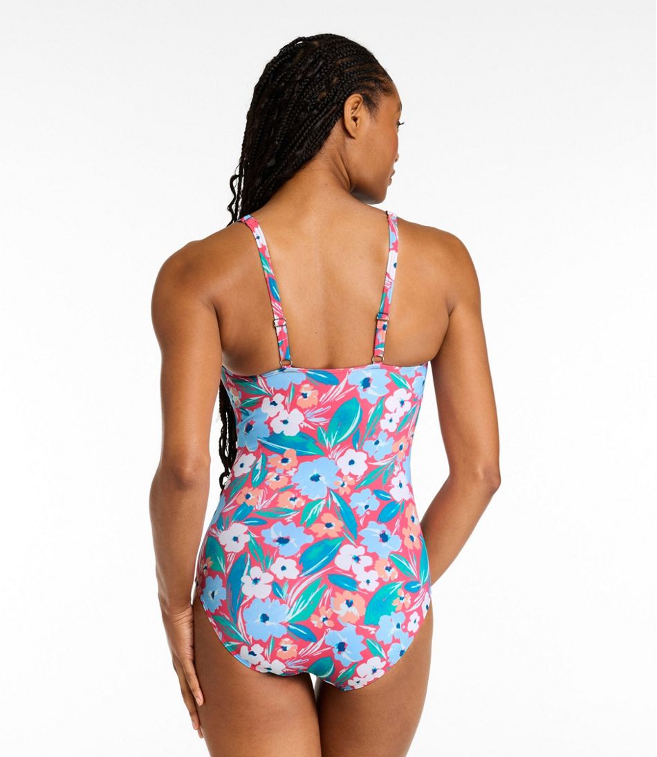 Women's BeanSport Swimwear, Squareneck Tanksuit Print | L.L.Bean