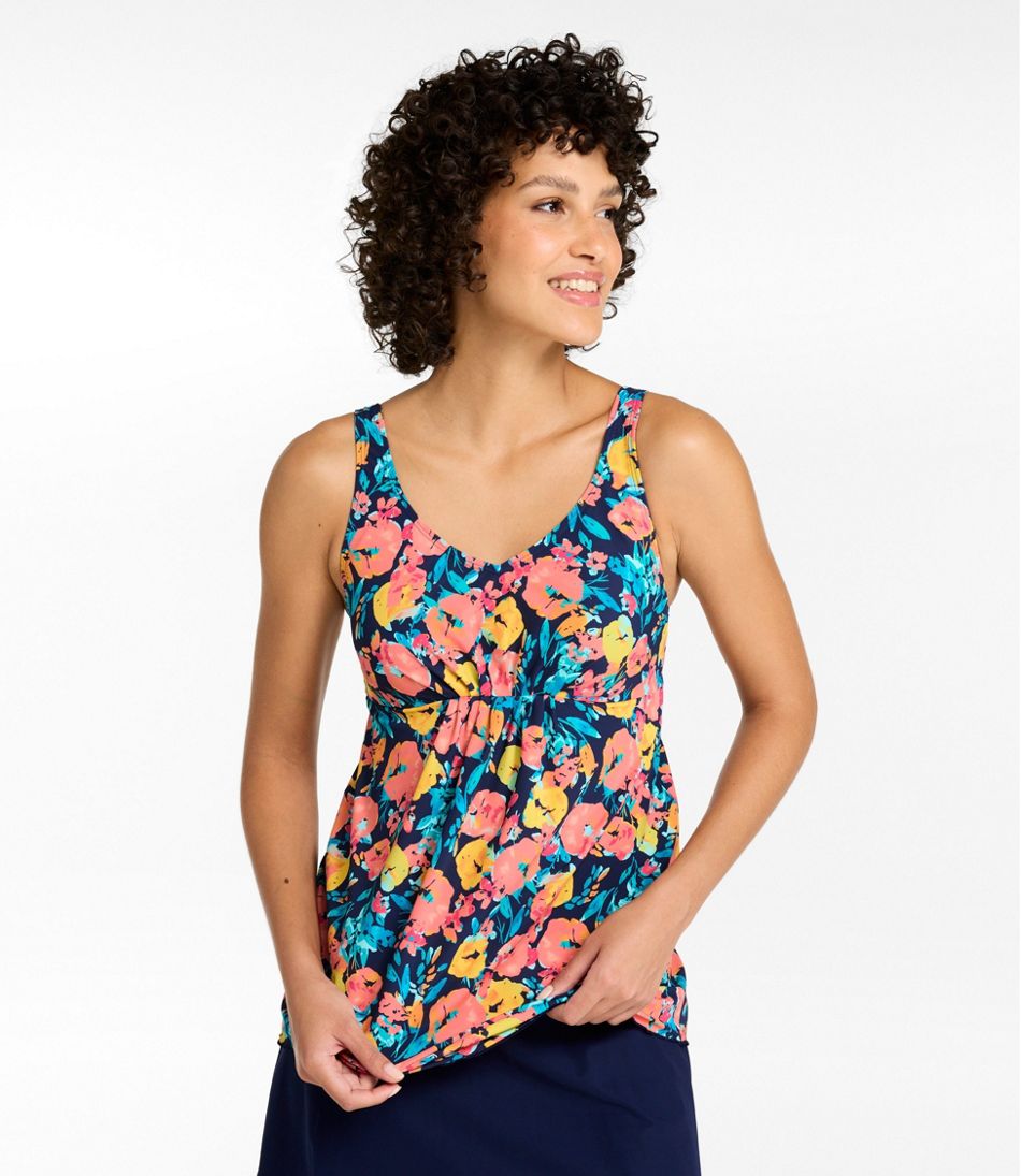 Women's Shaping Swimwear, Soft-Drape Tankini Top Print | L.L.Bean