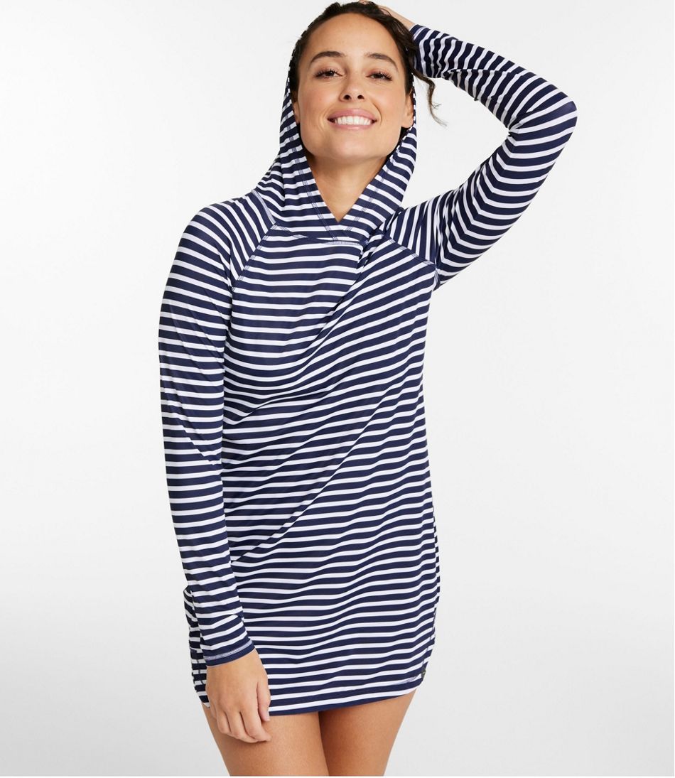 Women's SunSmart® UPF 50+ Sun Shirt, Hooded Tunic Print | L.L.Bean