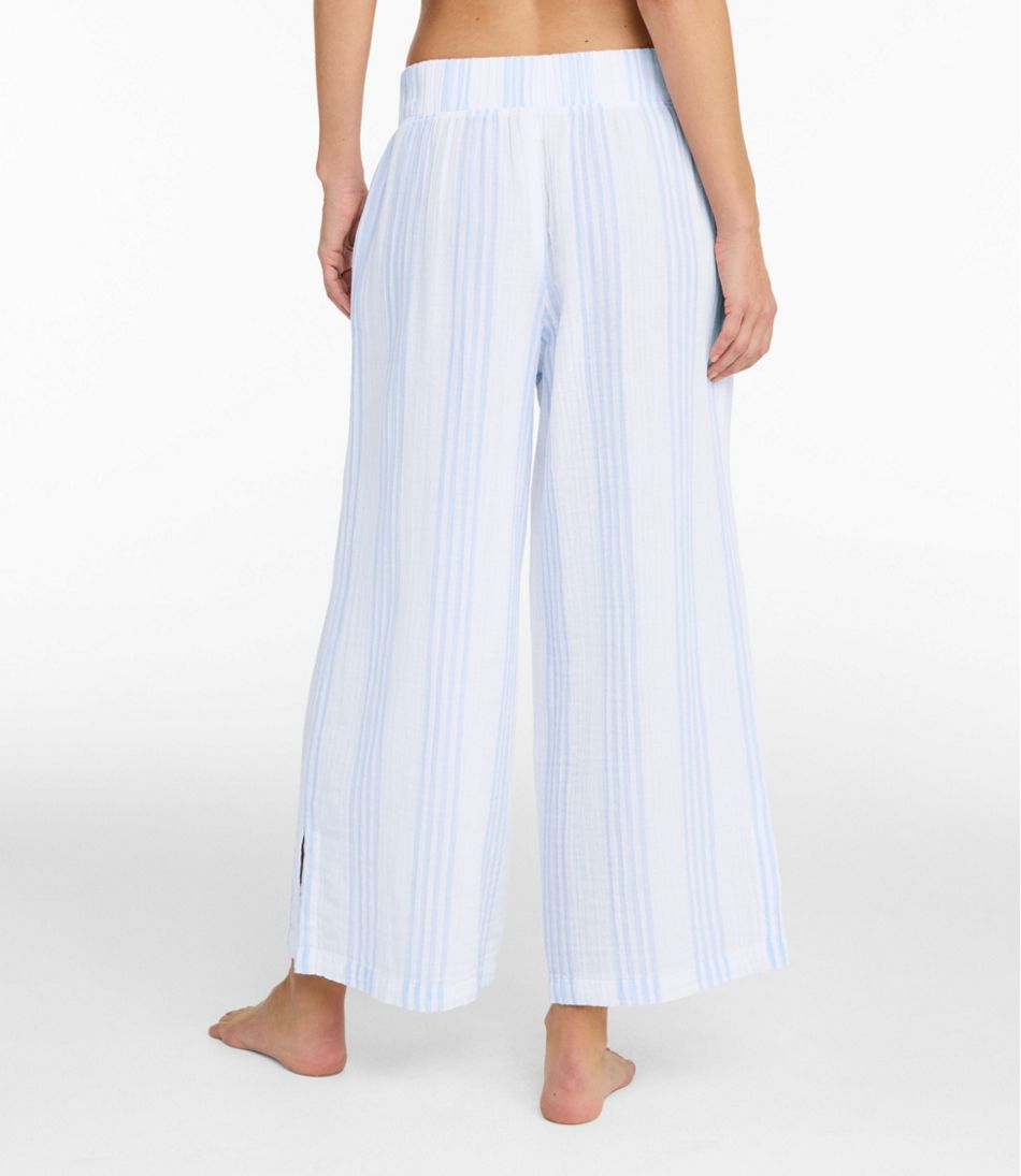 Women's Cloud Gauze Wide-Leg Pants, Stripe | L.L.Bean