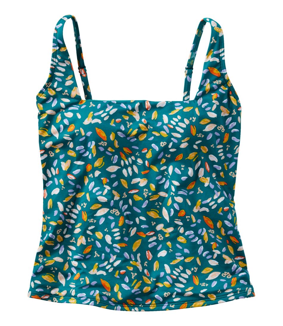 Women's New Currents Swimwear, Squareneck Tankini Top Print | L.L.Bean