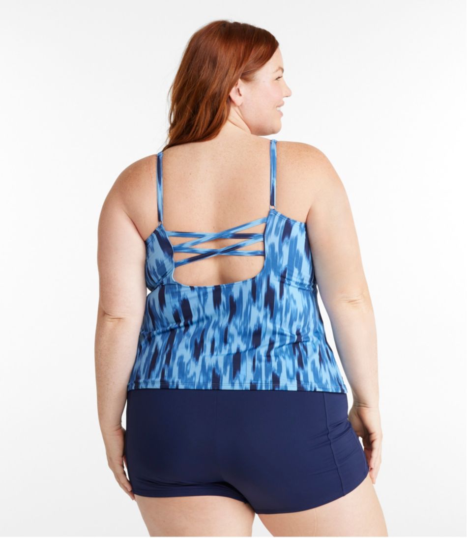 Women's New Currents Swimwear, Squareneck Tankini Top Print | L.L.Bean