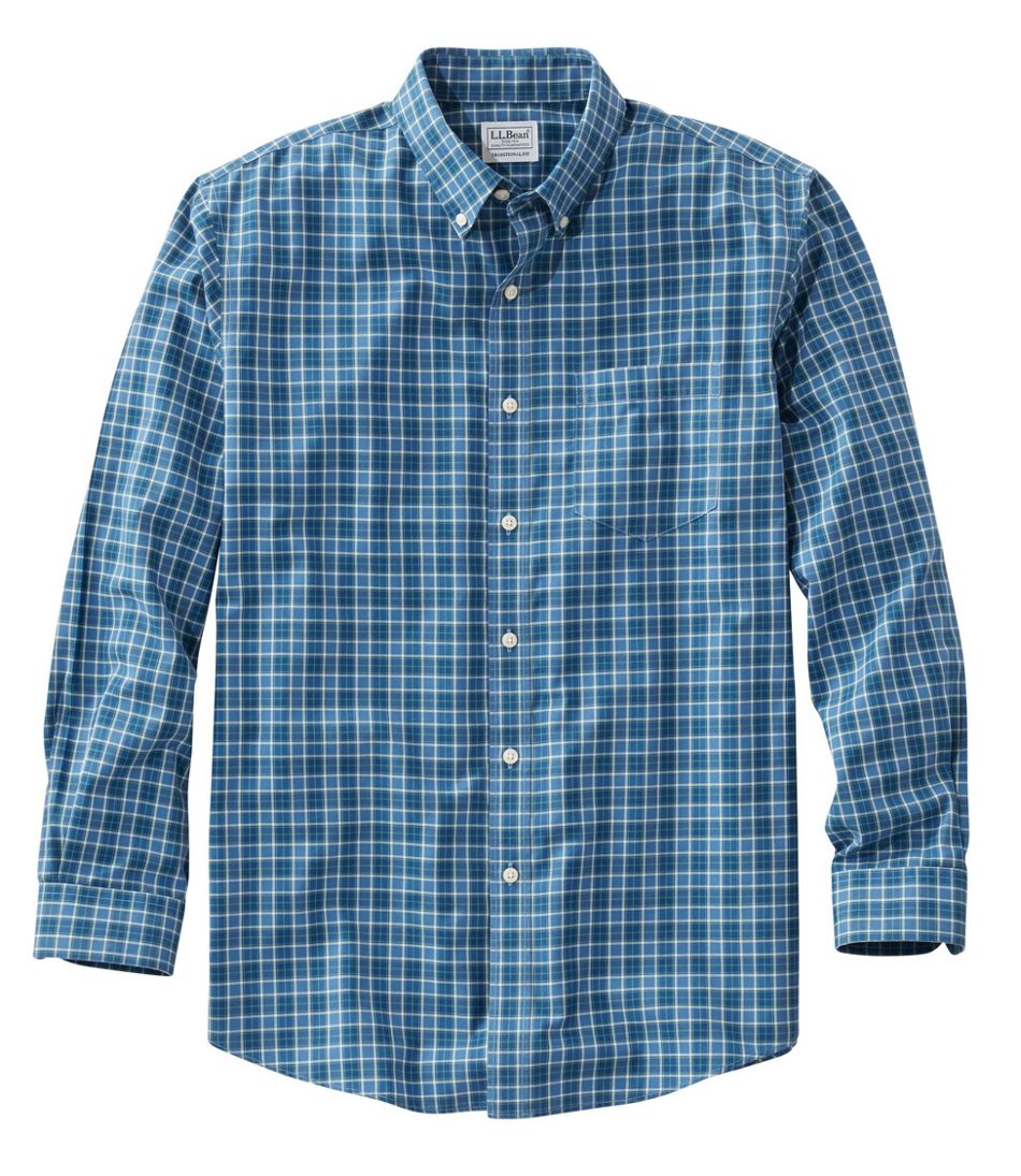 Men's Wrinkle-Free Kennebunk Sport Shirt, Traditional Fit Check | L.L.Bean