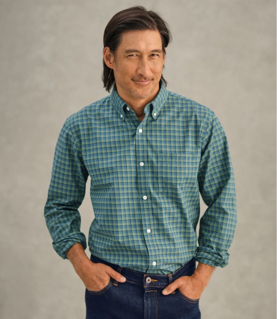 Men's Wrinkle-Free Kennebunk Sport Shirt, Traditional Fit Check | L.L.Bean