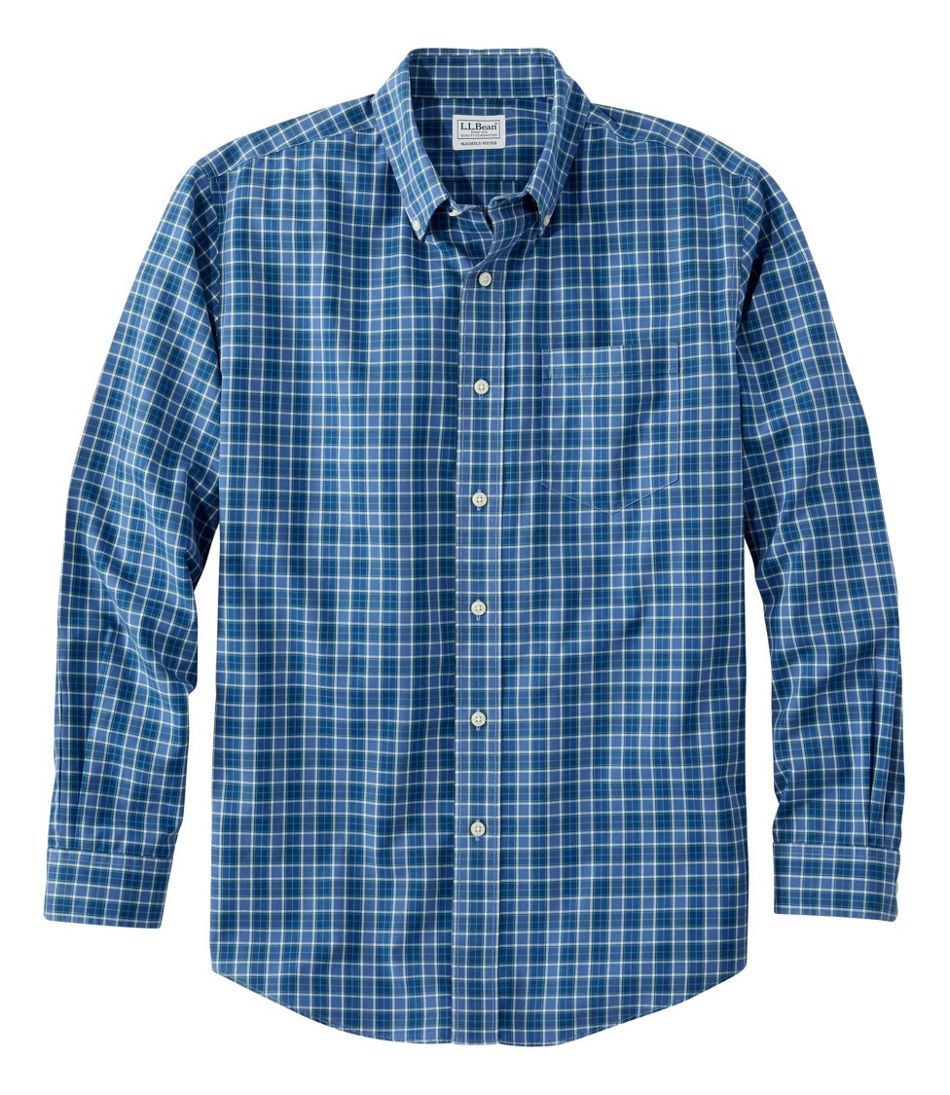Men's Wrinkle-Free Kennebunk Sport Shirt, Slightly Fitted Check | L.L.Bean