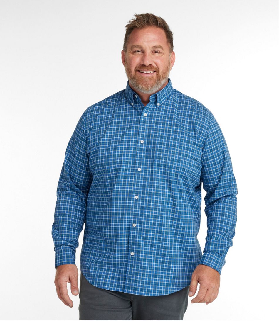 Men's Wrinkle-Free Kennebunk Sport Shirt, Slightly Fitted Check | L.L.Bean