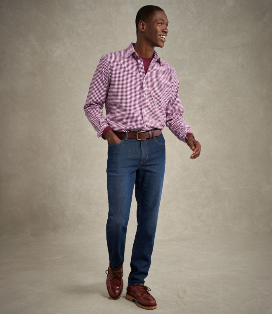 Men's Wrinkle-Free Kennebunk Sport Shirt, Slightly Fitted Check | L.L.Bean