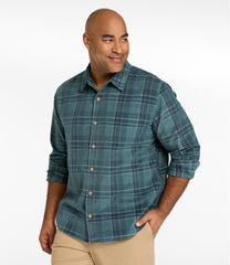 Men's Sunwashed Corduroy Shirt, Slightly Fitted Untucked Fit, Plaid | L.L.Bean