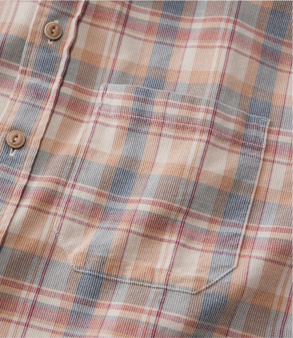 Men's Sunwashed Corduroy Shirt, Slightly Fitted Untucked Fit, Plaid | L.L.Bean