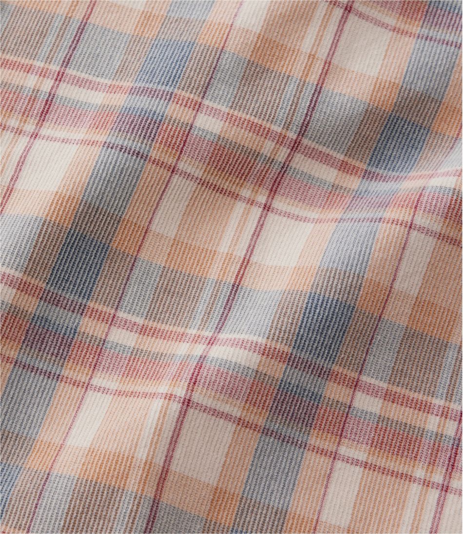Men's Sunwashed Corduroy Shirt, Slightly Fitted Untucked Fit, Plaid | L.L.Bean