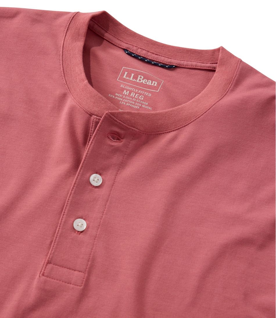 Men's Comfort Stretch Performance® Pima Tee, Long-Sleeve Henley | L.L.Bean