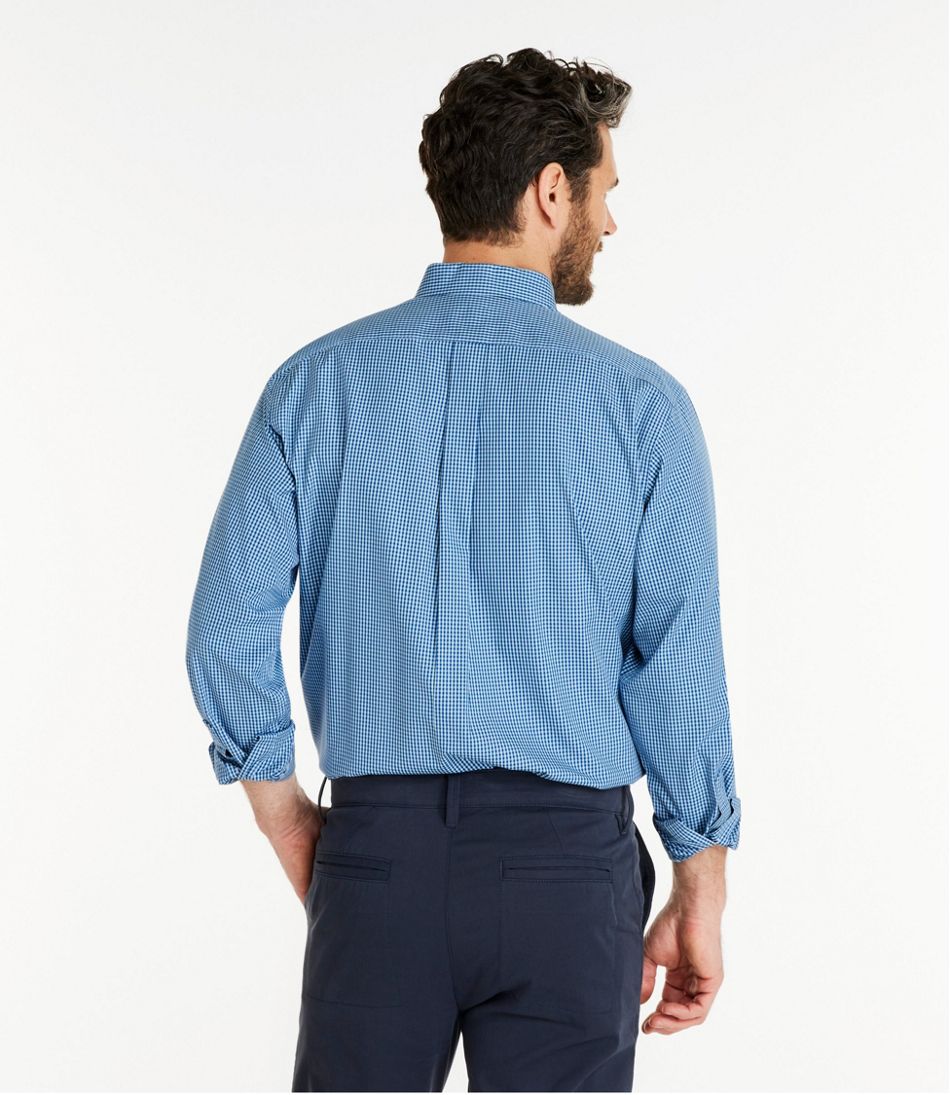 Men's Wrinkle-Free Pinpoint Oxford Cloth Shirt, Traditional Fit Tattersall | L.L.Bean
