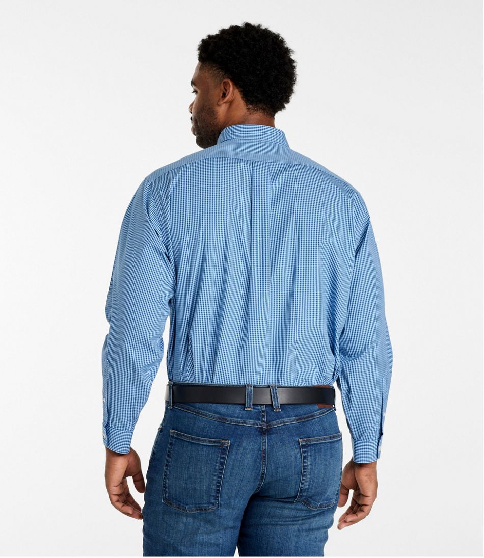 Men's Wrinkle-Free Pinpoint Oxford Cloth Shirt, Traditional Fit Tattersall | L.L.Bean
