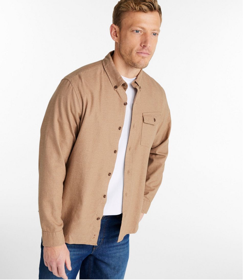 Men's Brushed Jaspé Twill Shirt, Traditional Untucked Fit | L.L.Bean