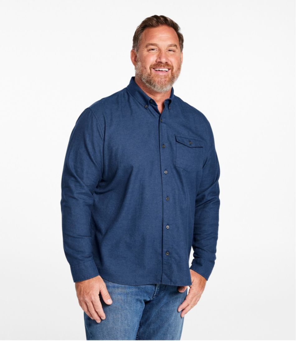 Men's Brushed Jaspé Twill Shirt, Traditional Untucked Fit | L.L.Bean