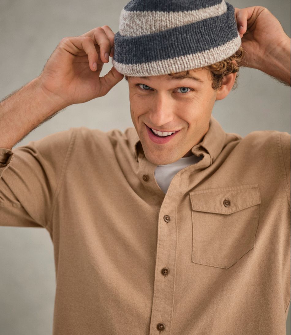 Men's Brushed Jaspé Twill Shirt, Traditional Untucked Fit | L.L.Bean