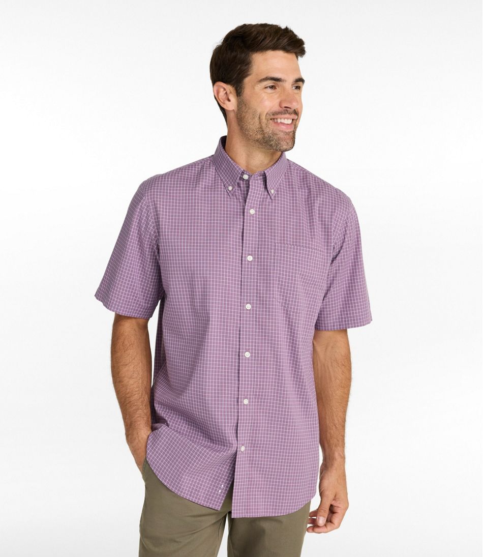 Men's Wrinkle-Free Kennebunk Sport Shirt, Traditional Fit Short-Sleeve Check | L.L.Bean