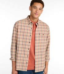 Men's Brushed Jaspé Twill Shirt, Plaid, Traditional Untucked Fit | L.L.Bean