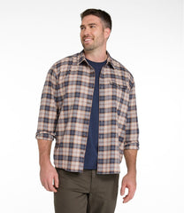 Men's Brushed Jaspé Twill Shirt, Plaid, Traditional Untucked Fit | L.L.Bean
