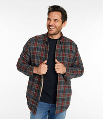 Men's Sherpa-Lined Scotch Plaid Shirt, Slightly Fitted | L.L.Bean