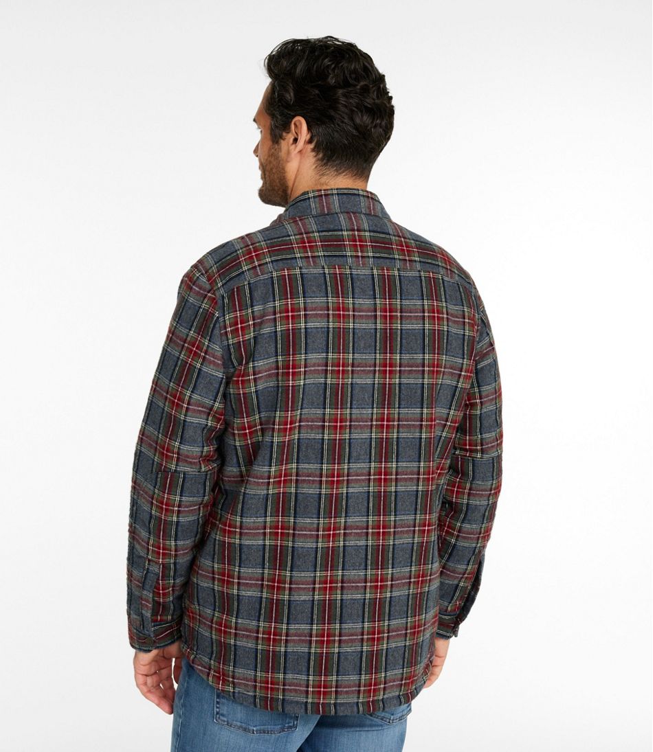 Men's Sherpa-Lined Scotch Plaid Shirt, Slightly Fitted | L.L.Bean