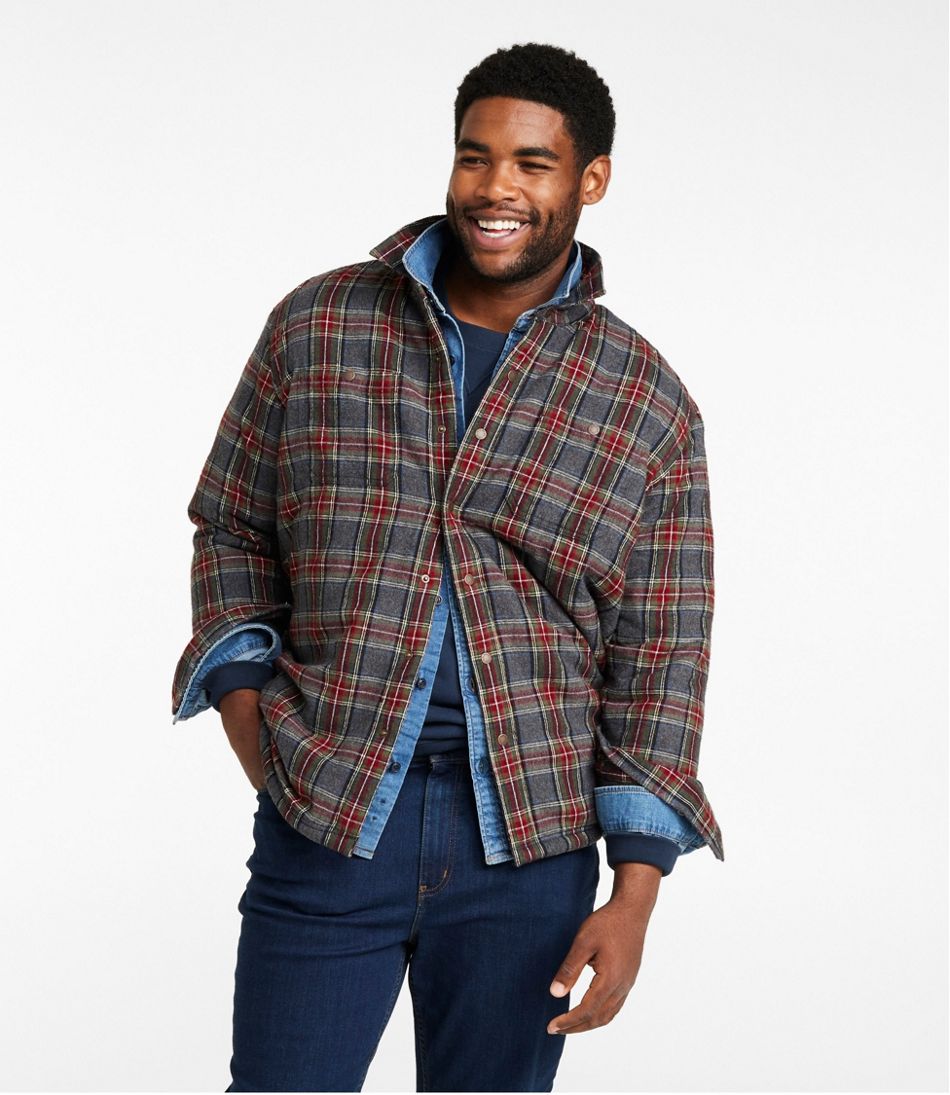 Men's Sherpa-Lined Scotch Plaid Shirt, Slightly Fitted | L.L.Bean