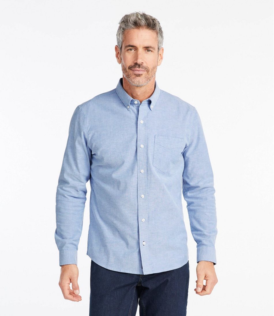 Men's Comfort Stretch® Oxford Shirt, Slightly Fitted Untucked Fit | L.L.Bean