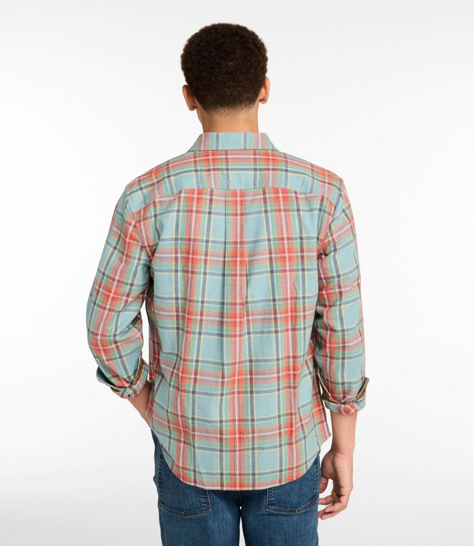 Men's Scotch Plaid Flannel Shirt, Snap-Front, Slightly Fitted Untucked Fit | L.L.Bean