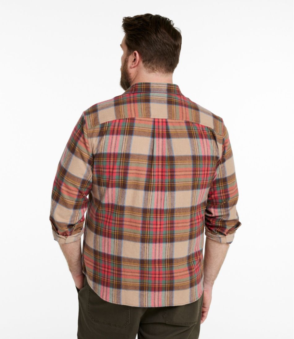Men's Scotch Plaid Flannel Shirt, Snap-Front, Slightly Fitted Untucked Fit | L.L.Bean