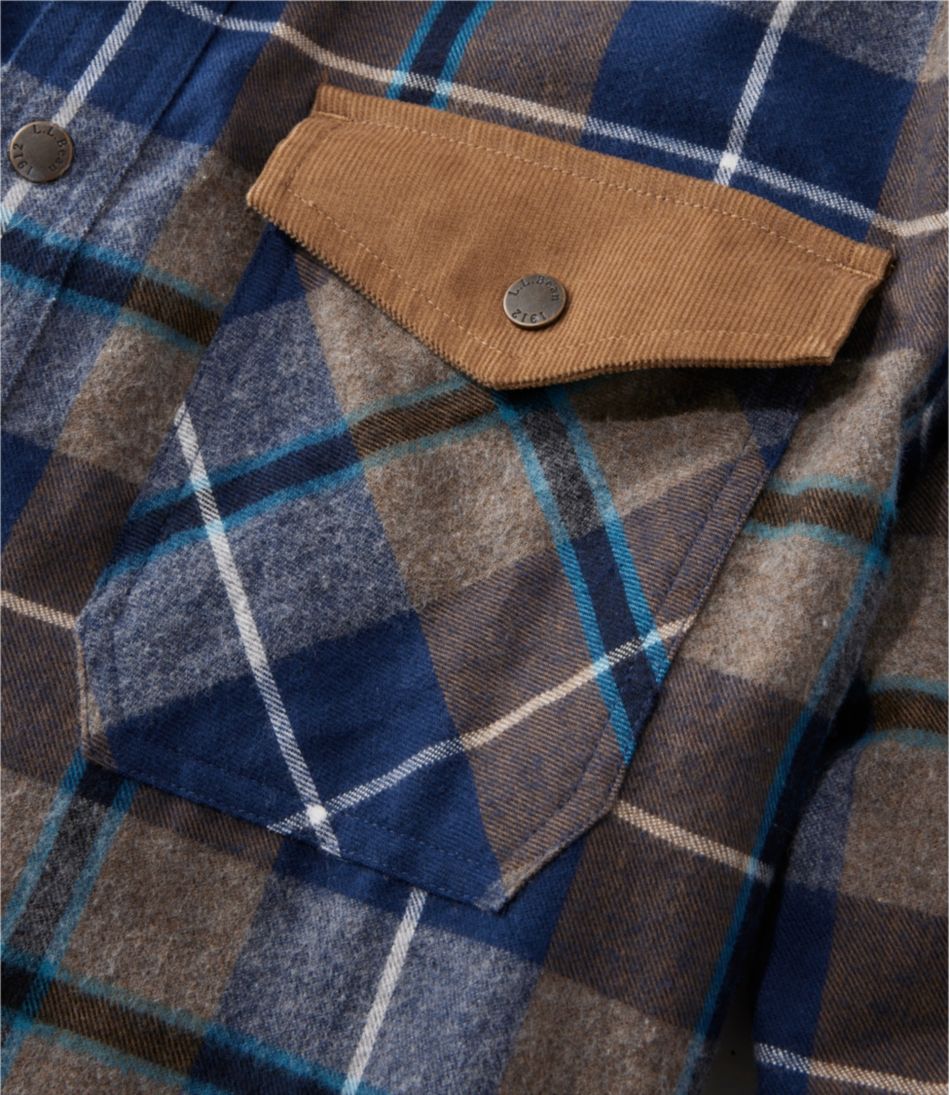 Men's Scotch Plaid Flannel Shirt, Snap-Front, Slightly Fitted Untucked Fit | L.L.Bean