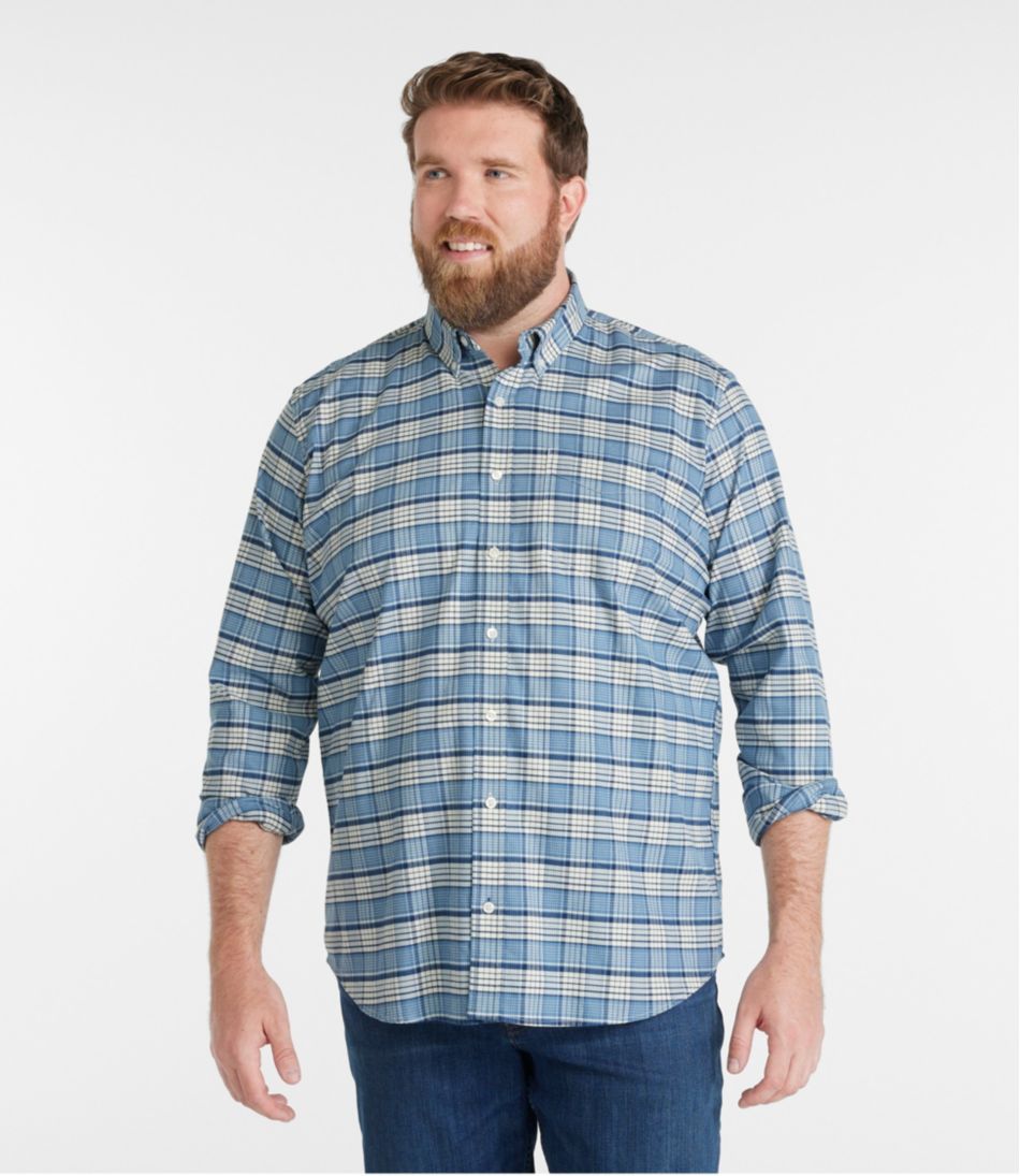 Men's Comfort Stretch® Oxford Shirt, Traditional Untucked Fit, Plaid | L.L.Bean