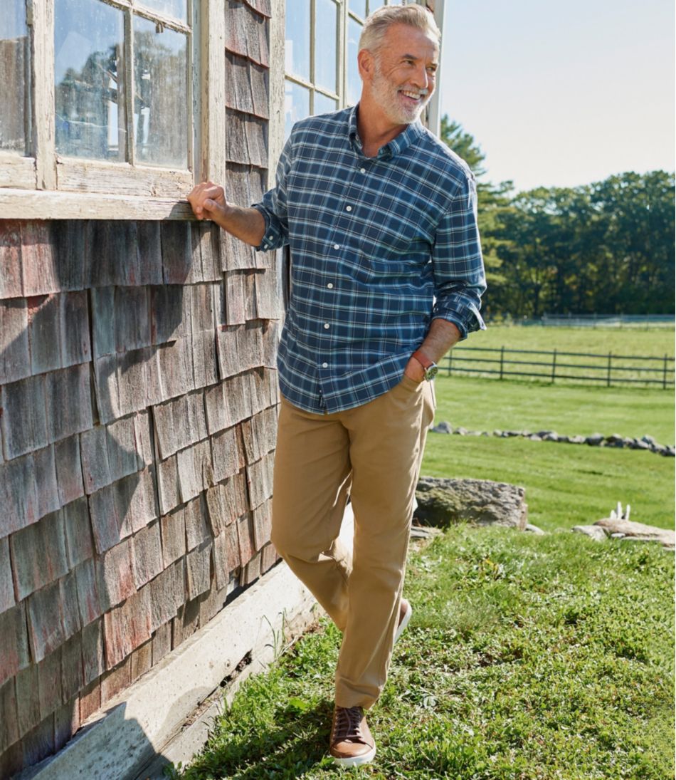Men's Comfort Stretch® Oxford Shirt, Traditional Untucked Fit, Plaid | L.L.Bean