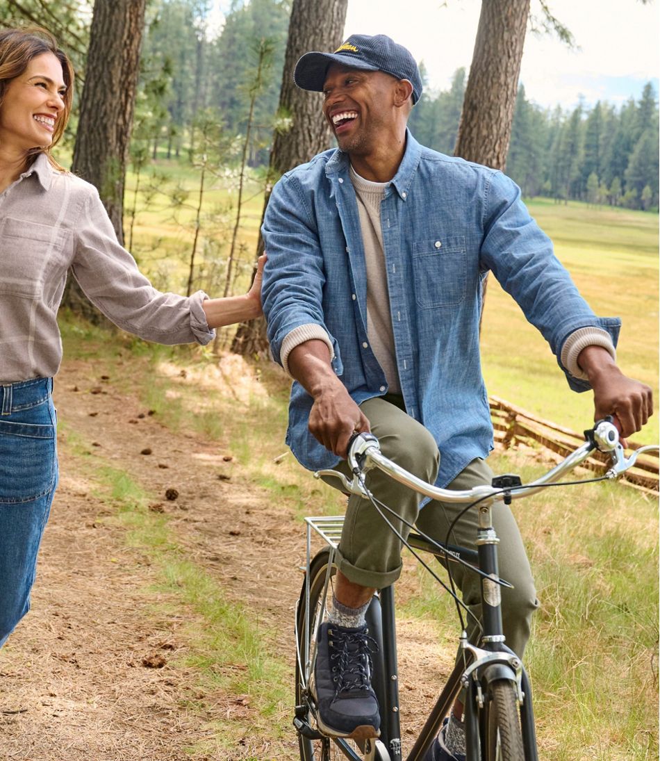 Men's Comfort Stretch® Chambray Shirt, Traditional Untucked Fit, Long-Sleeve | L.L.Bean