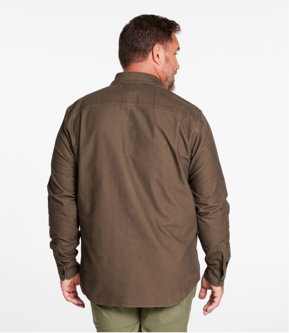Men's Bean's Moleskin Shirt, Slightly Fitted Untucked Fit | L.L.Bean